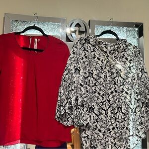 2 NY Collection blouses PM and M